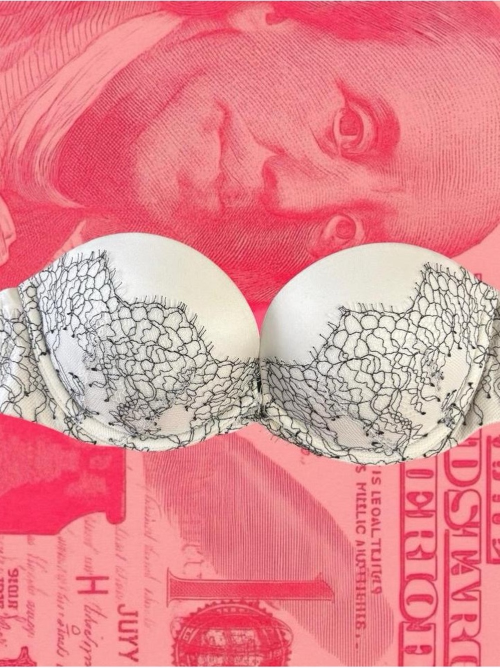 victoria’s secret cream white lace push up bra